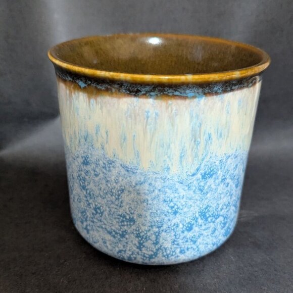 Rustic Blue & Brown Ceramic Mug With Speckled Design & Earthy Finish beach - Picture 3 of 9